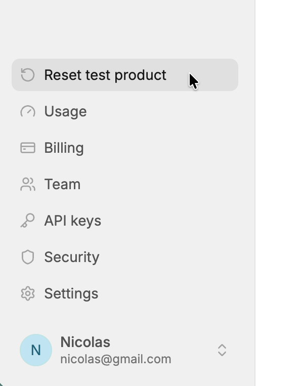 Reset product