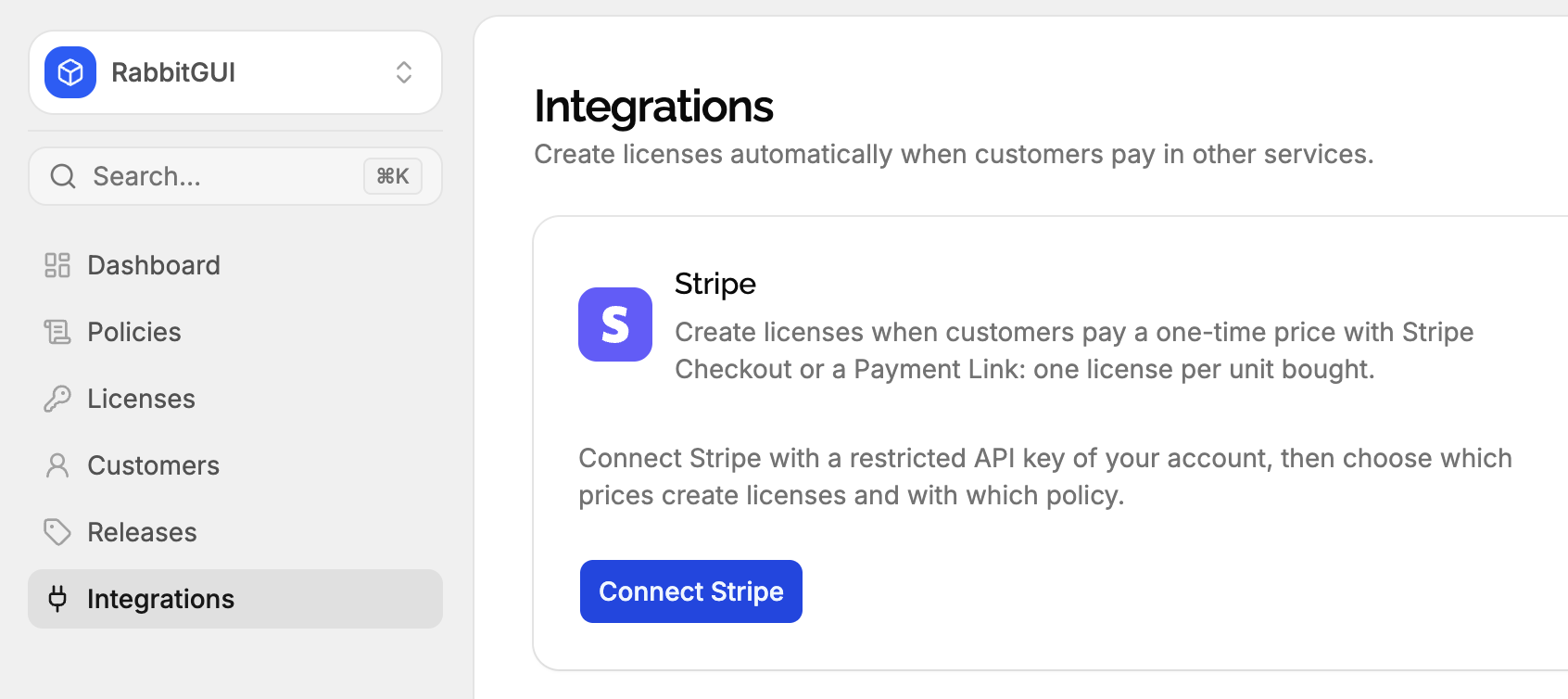 Screenshot connect strip button