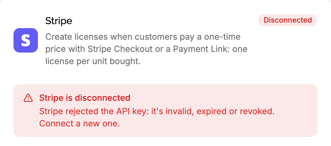 Stripe error